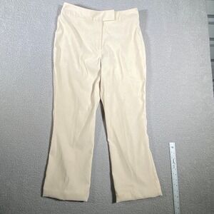 EXPRESS Cream Tan High Waist Wide Leg Flare Pants 13 14 Polyester Spandex